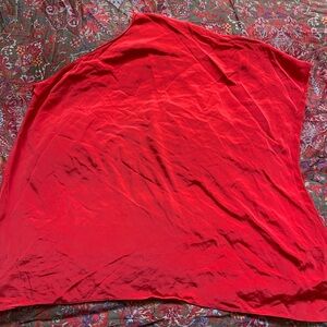 Jay Godfrey Orange Red One Shoulder Top